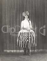 Woman in zebra fashion