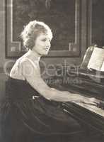 Woman playing piano