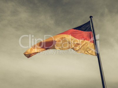 Vintage looking German flag