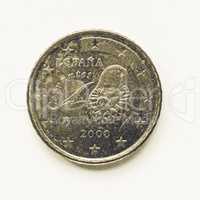 Vintage Spanish 50 cent coin