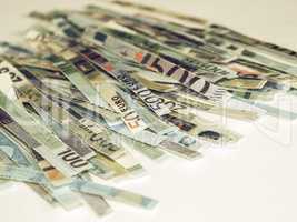 Vintage Euro note