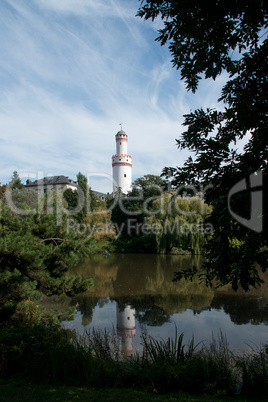 Palais tower with lake