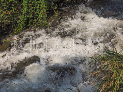 Mountain torrent rapids