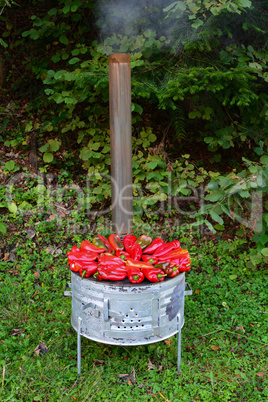 Metal sheet cooker in action