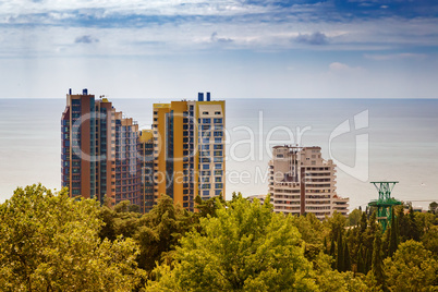 Panoramic view of resort town Sochi.