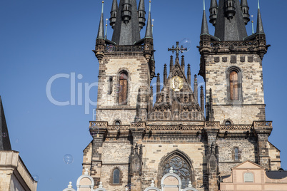 Petrin curch on Old Town Square in Prague.interesting attraction