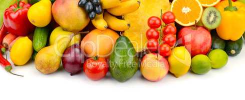 fruit and vegetable isolated on white background