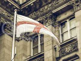 Vintage looking England flag
