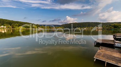 Panorama of Orfu lake in south Hungary