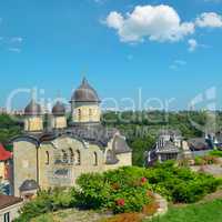 Orthodox church against the Pechersk district of Kiev