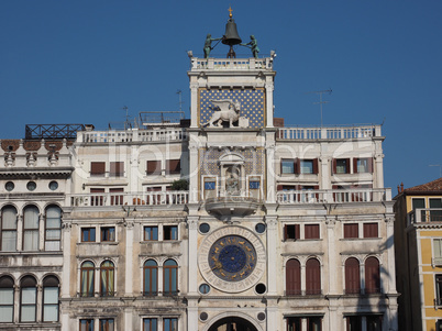 St Mark clock tower in Venice