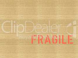 Vintage looking Fragile corrugated cardboard