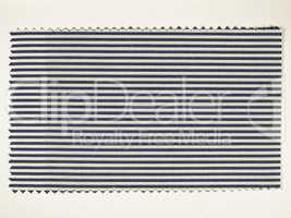 Vintage looking Blue Striped fabric sample