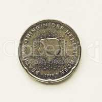 Vintage Dutch 20 cent coin