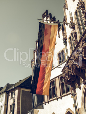 Vintage looking German flag