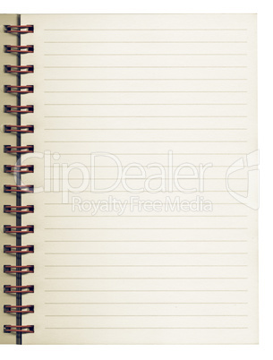 Vintage looking Blank notebook page