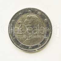 Vintage Austrian 2 Euro coin