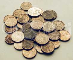 Vintage Euro coins