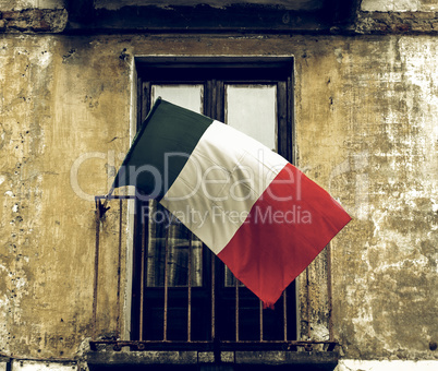 Vintage looking Italian flag