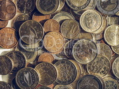 Vintage Euro coins