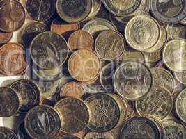 Vintage Euro coins