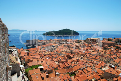 Panoramic view of the Old Town of Dubrovnik