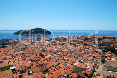Panoramic view of the Old Town of Dubrovnik