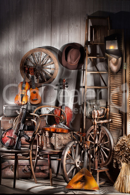 Still Life With Old Musical Instruments