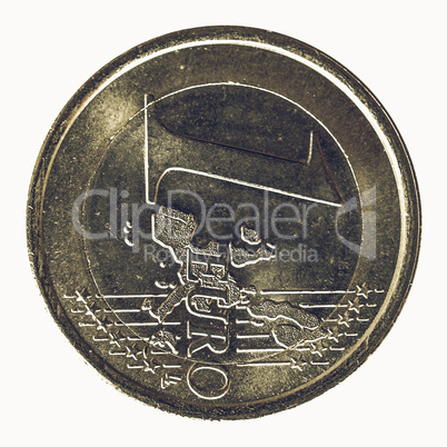 Vintage Euro coins