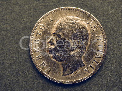 Vintage Italian coin