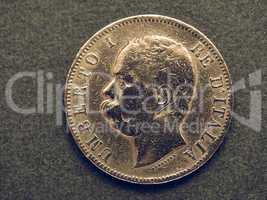 Vintage Italian coin