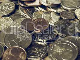 Vintage Many Euro coins