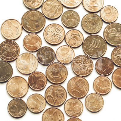 Vintage Euro coins