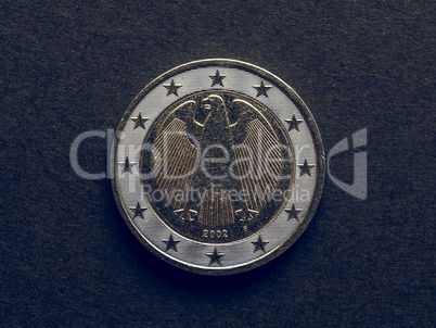 Vintage Two Euro coin