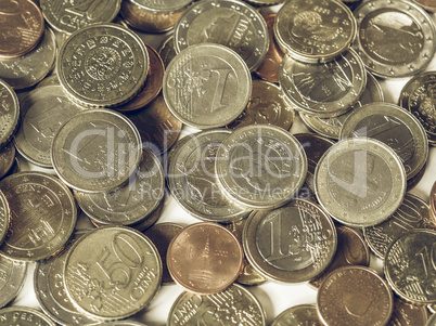 Vintage Euro coins