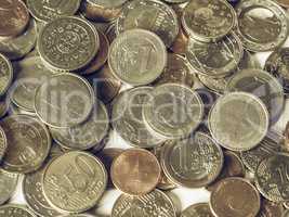 Vintage Euro coins