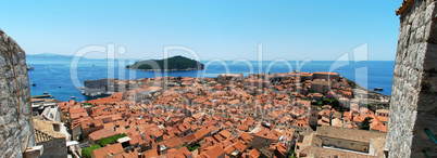 Panoramic view of the Old Town of Dubrovnik