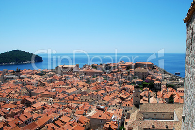 View over the roofs of Dubrovnik's old city
