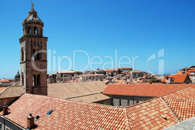 Rooftops in Dubrovnik's Old City, Dominican Monastery