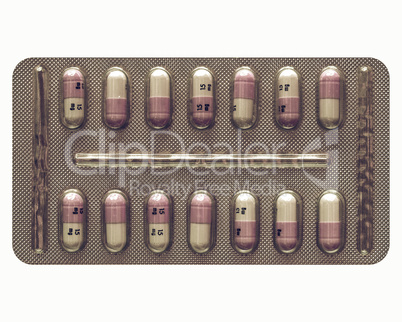 Vintage looking Pill picture