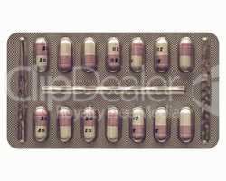 Vintage looking Pill picture