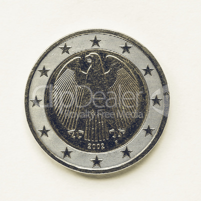 Vintage German 2 Euro coin