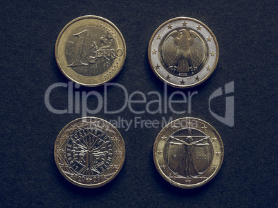 Vintage Euro coins of many countries