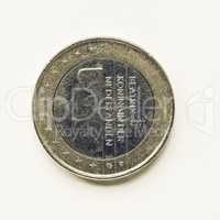 Vintage Dutch 1 Euro coin