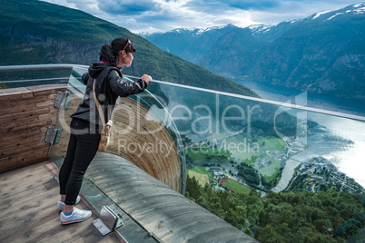 Stegastein Lookout Beautiful Nature Norway observation deck view