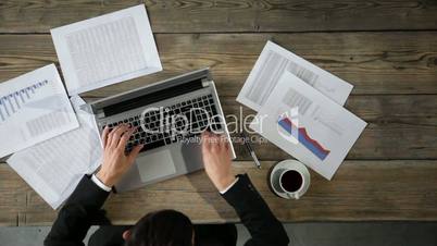 Businessman working with documents