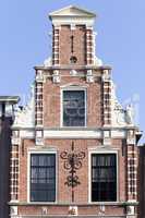 Giebel traditioneller Häuser in Alkmaar, Niederlande