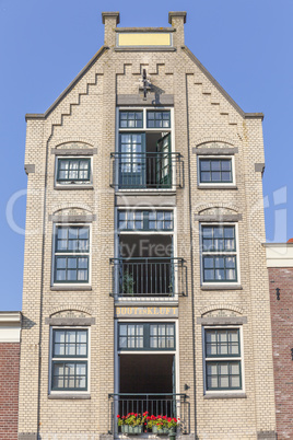 Giebel traditioneller Häuser in Alkmaar, Niederlande