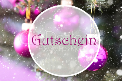 Rose Quartz Christmas Balls, Gutschein Means Voucher