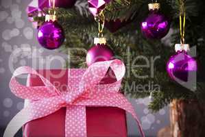 Gift With Tree, Bokeh, Copy Space